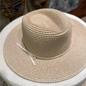 Elegant Nikki Beach Tan Woven Hat